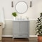 Flash Furniture Haven 30 Inch Bathroom Vanity w/Sink, Storage Cabinet w/Soft Close Doors and Bottom Drawer, Gray FS-BN-4-30-KD-GY-GG - alternate 1
